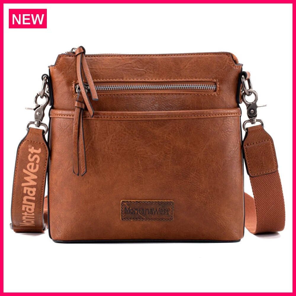 Medium Crossbody Bag With Guitar Strap Multi Pocket Purse
